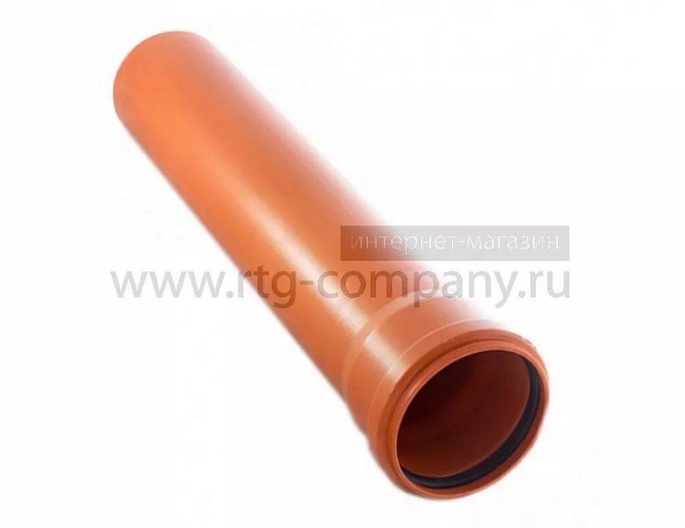 Труба канализационная ПП 160*4,9*5000 мм SN4  с раструбом рыжая (наружная) (уп.3 шт)