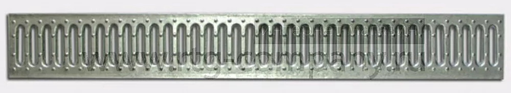 Решетка для лотка стальная штампованная 1000*136 мм DN100 Gidrolica Standart (Арт. 508, без крепежа)