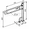 Поручень для Инвалидов ПО-06,03,915,100,970,Н откидной с бумагодержателем