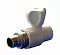 Шаровый кран полипропиленовый для радиатора прямой PPRC 20*1/2 Политэк, белый (уп. 25 шт)