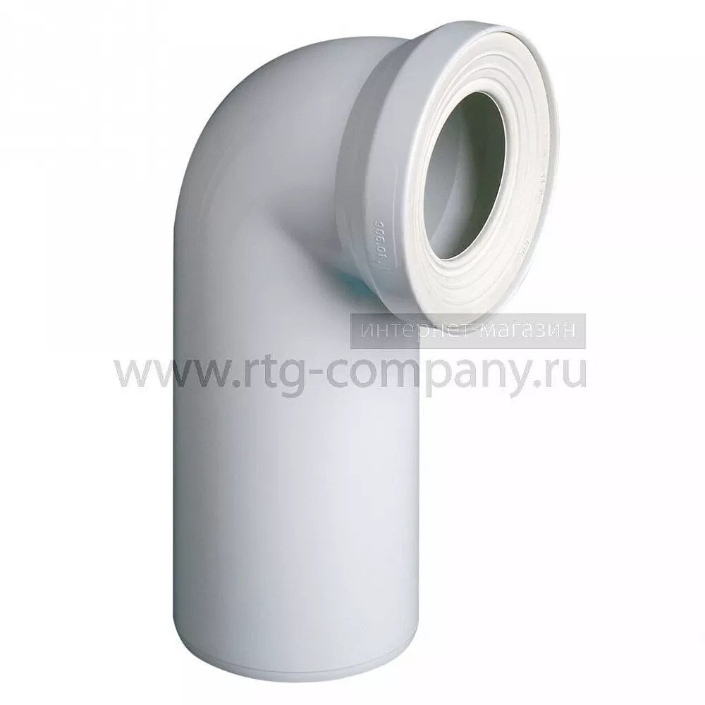 Присоединение к унитазу канализационное110*87º мм ПОЛИТЭК белое (уп.50 шт)