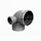 Отвод канализационный ПП 110*87º мм с выходом 50 мм левый с раструбом серый (уп.40 шт)