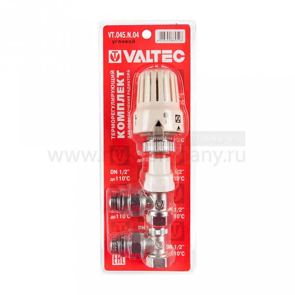 Комплект термостатический угловой 1/2" (Valtec VT.45)