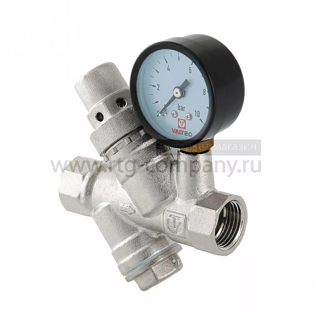 Регулятор давления с фильтром и манометром d 1/2" (Valtec VT.082)