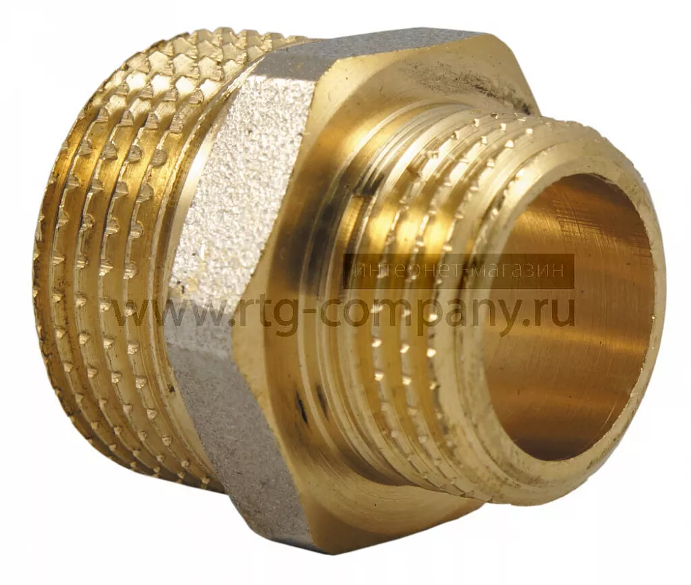 Ниппель-переходник НН наружная резьба 1 1/2"х 1/2" (JIF 201) уп 10 шт